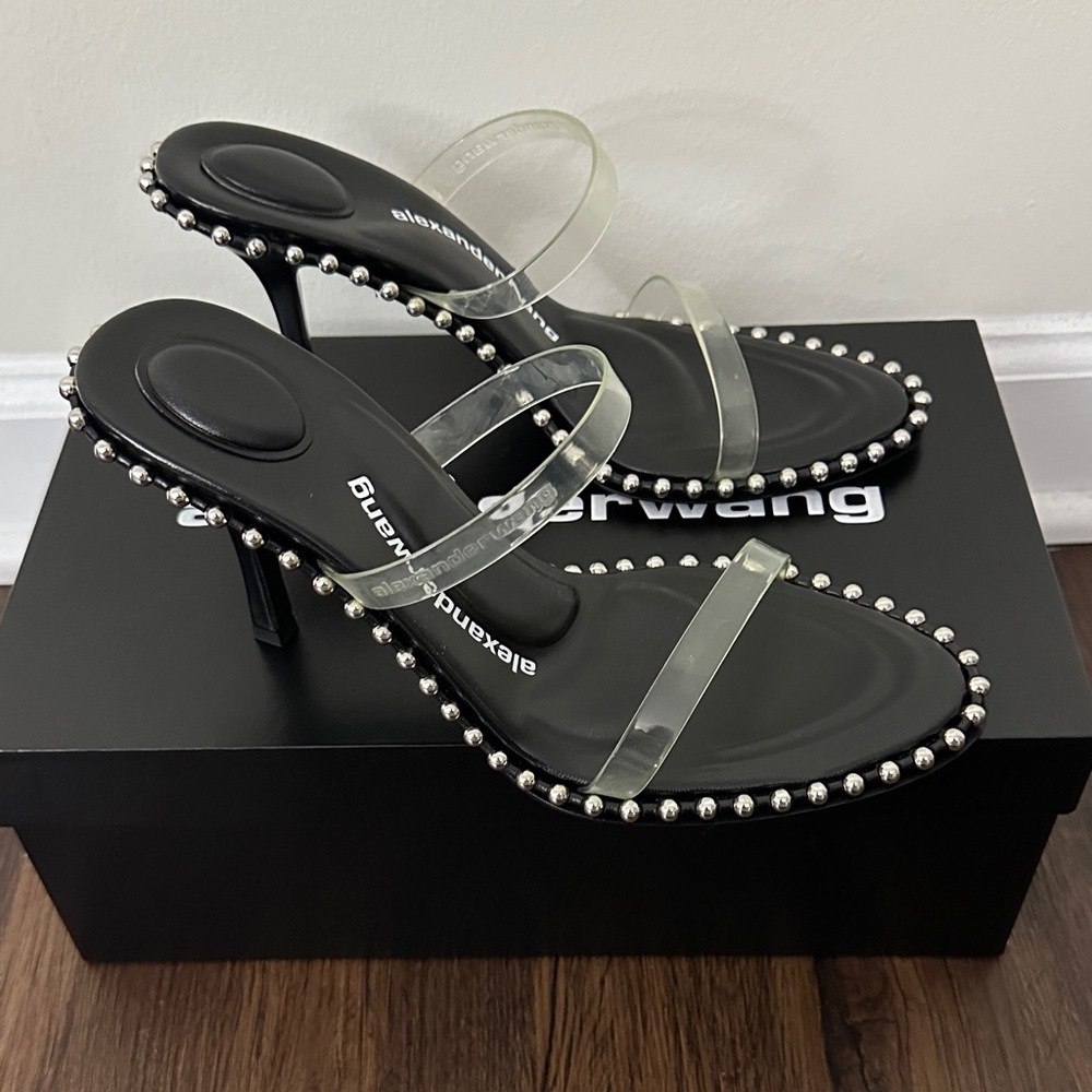 Alexander Wang Black and Silver Heels